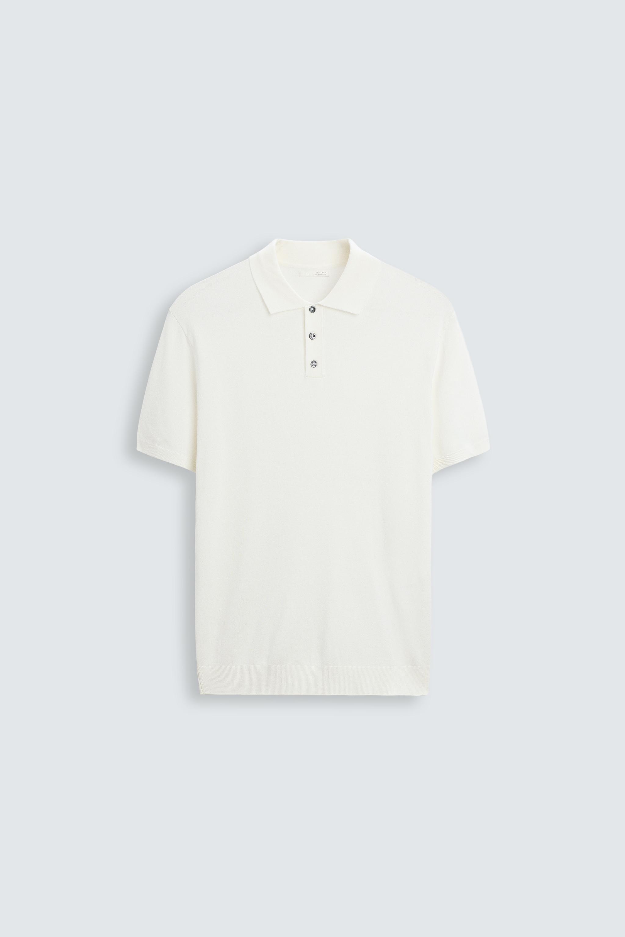 VISCOSE BLEND KNIT POLO SHIRT